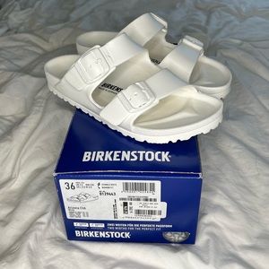 EUC Birkenstock EVA Arizona in White
